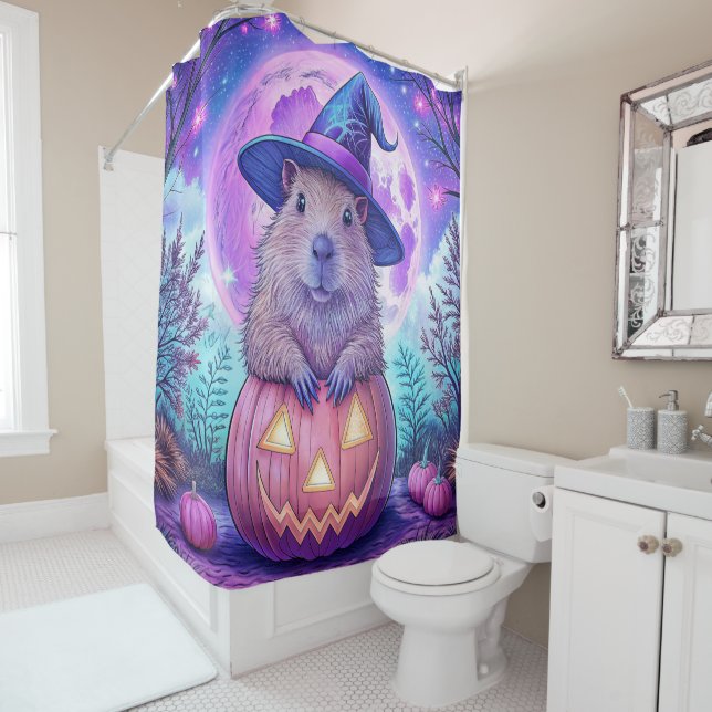 Spooky Capybara Duschvorhang (Beispiel)