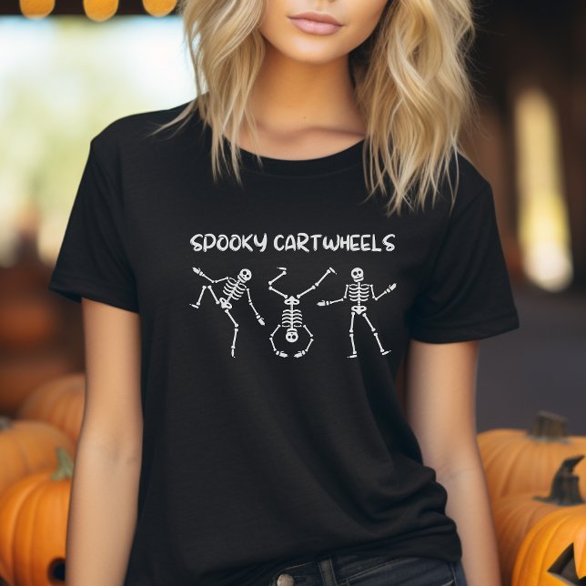 Spooky Cartwheels Halloween Skeletts T - Shirt (Von Creator hochgeladen)
