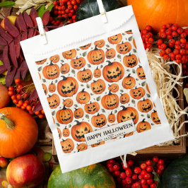 Spooky Carved Pumpkins & Herbstlaubs Halloween Geschenktütchen