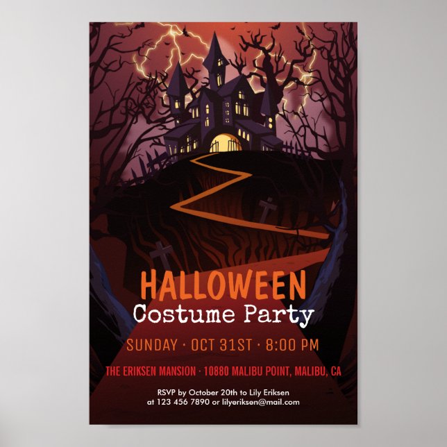 Spooky Castle Halloween Party | Poster (Vorne)