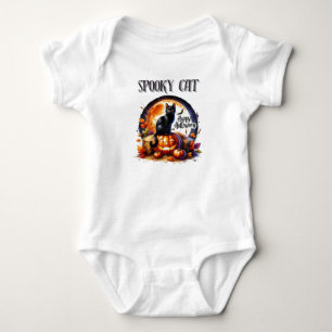 Spooky Cat Baby Bodysuit - Perfekt Strampler