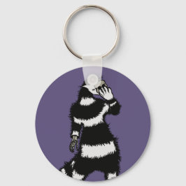 Spooky Cat Creature Skelett Handschädel Maske Schlüsselanhänger