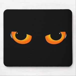 Spooky Cat Eyes Mousepad