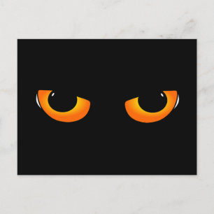 Spooky Cat Eyes Postkarte