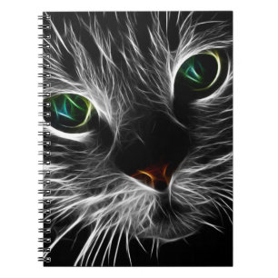 Spooky Cat Feline Soul Spirit Animal Notizblock