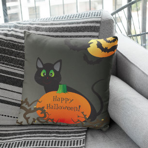 Spooky Cat Halloween Kissen