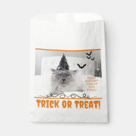 Spooky Cat in Hexenhut Halloween-Leckerei-Taschen Geschenktütchen