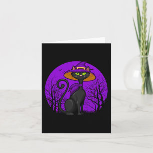 Spooky Cat Lover Halloween Black Kitten Niedlich C Karte