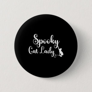 Spooky Cat Mama Shirt Button