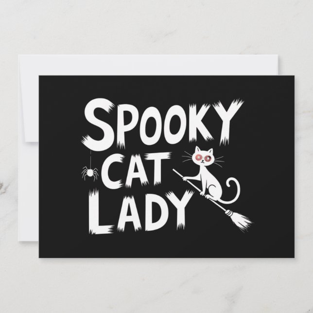 Spooky Cat Mama Spooky Cat Lady Halloween Cat Mama Einladung (Vorderseite)