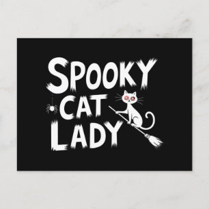 Spooky Cat Mama Spooky Cat Lady Halloween Cat Mama Postkarte