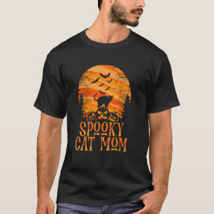 Spooky Cat Mom Kätzchen, Kürbisse & Gruseliger Son T-Shirt