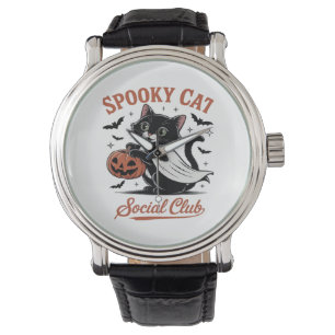 Spooky Cat Social Club PNG - Niedlich Kitten Class Armbanduhr