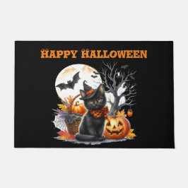 Spooky Cat und Pumpkins Halloween Door Mat Fußmatte