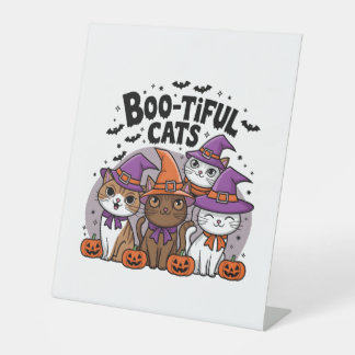 Spooky Cats und Pumpkins Sockelschild