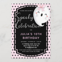 Spooky Celebration Ghost Girl Birthday