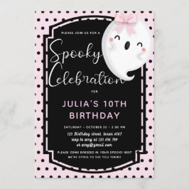 Spooky Celebration Ghost Girl Birthday Einladung