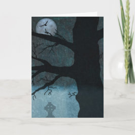 Spooky cemetery card karte