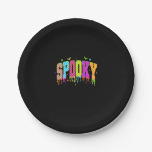 Spooky Checkered Halloween Pappteller