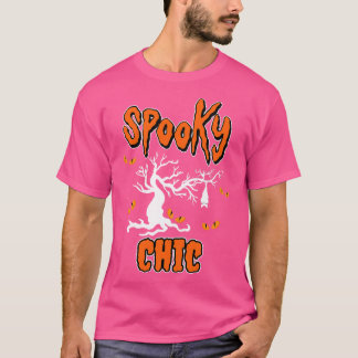 Spooky Chic Bat Eyes Halloween Nacht T-Shirt