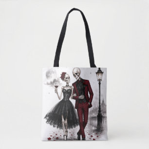 Spooky Chic Cocktail Nacht Elegantes Skelett-Paa