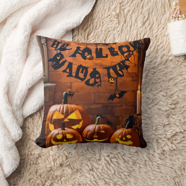 Spooky Chic Halloween-Kissen Kissen (Decke)