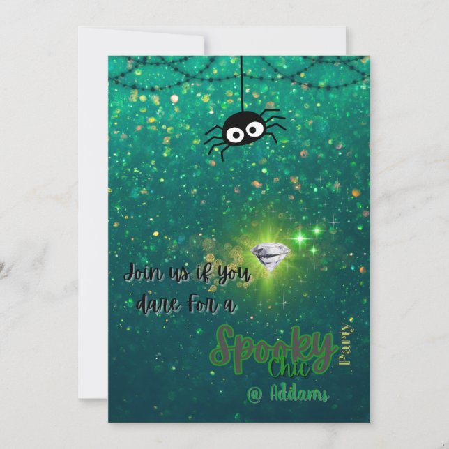 Spooky Chic Halloween-Party Einladung (Vorderseite)