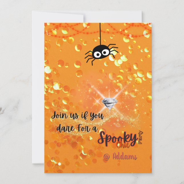 Spooky Chic Halloween-Party Einladung (Vorderseite)