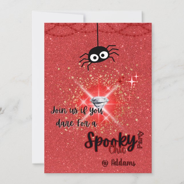 Spooky Chic Halloween-Party Einladung (Vorderseite)