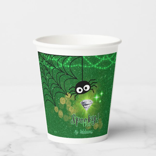 Spooky Chic Halloween-Party Paper Cup Pappbecher (Vorderseite)