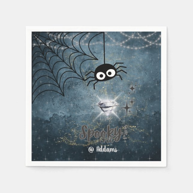 Spooky Chic Halloween-Party Paper Napkin Serviette (Vorderseite)