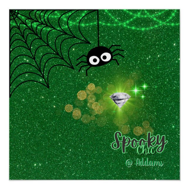 Spooky Chic Halloween-Party Poster (Vorderseite)
