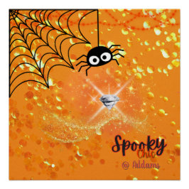 Spooky Chic Halloween-Party Poster