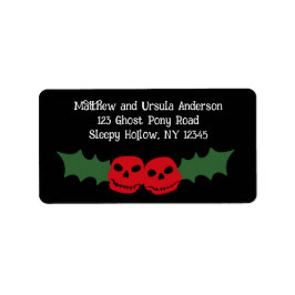 Spooky Christmas Creepy Goth Themed Holiday Adressaufkleber