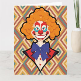 Spooky Clown Retro Creepy farbenfrohe Halloween Karte