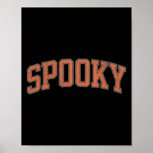 Spooky Collage Style Bleibe Spooky Fall Halloween Poster
