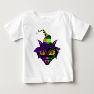 Spooky Colorful Cat Baby T-shirt