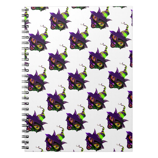Spooky Colorful Cat Notizblock (Vorderseite)