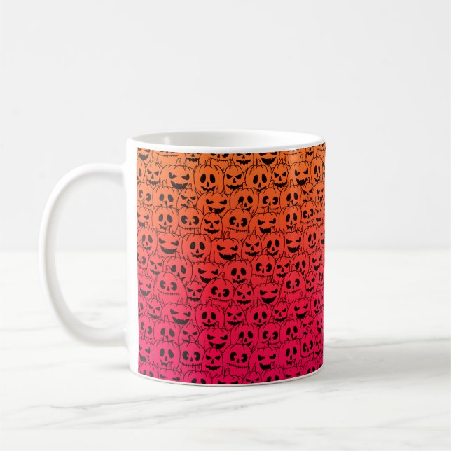 Spooky Colorful Pumpkins - Halloween-Muster Kaffeetasse (Links)