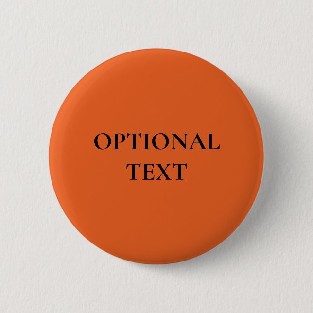 Spooky Colors - Deep Orange Custom Text Button (Vorderseite)