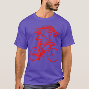 Spooky Cool Flaming Ghost Biker Damen Hallowee T-Shirt