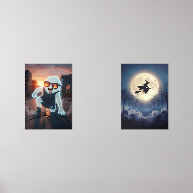 Spooky Cool Ghost Fun & Hexy Halloween Bilderwand Sets (Vorderseite)