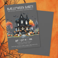 Spooky Costume Halloween-Party Einladung