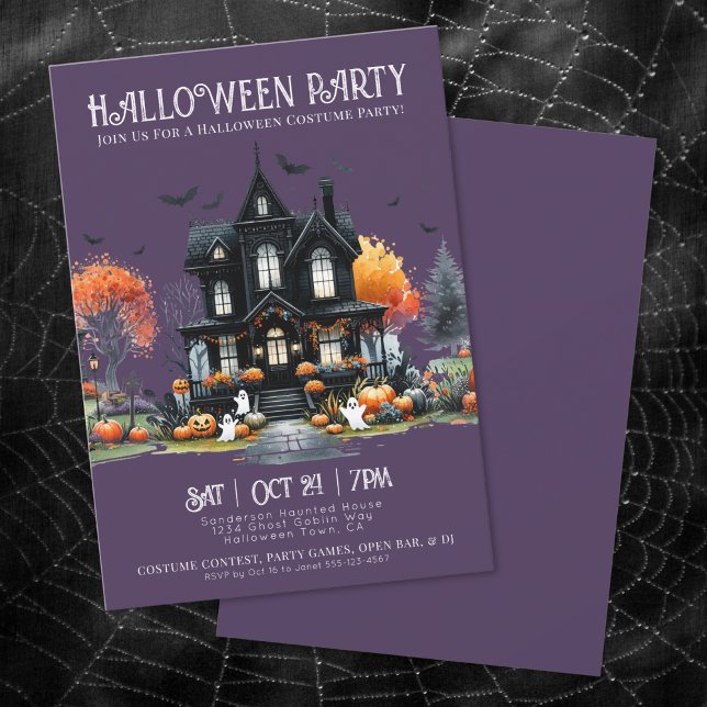 Spooky Costume Halloween-Party Einladung (Spooky Costume Halloween Party Invitation)