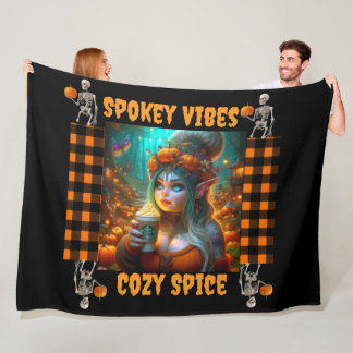 Spooky & Cosy Pumpkin Gewürz Gnome Blanket - Herbs Fleecedecke