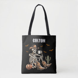 Spooky Cowboy Skeleton Trick oder Treat Bag