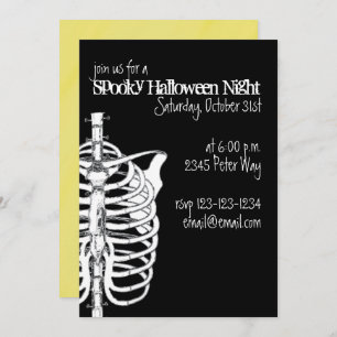 Spooky Creepy Skeleton X-Ray Halloween-Party Einladung