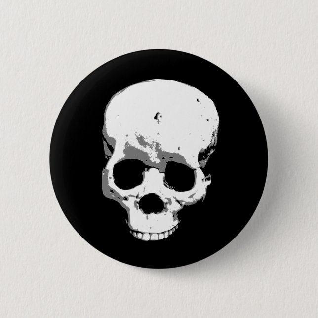 Spooky-Creepy-Skull-Halloween-Button Button (Vorderseite)