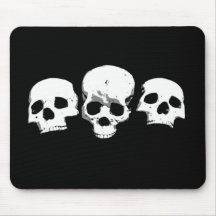 Spooky Creepy Skulls Halloween Mousepad