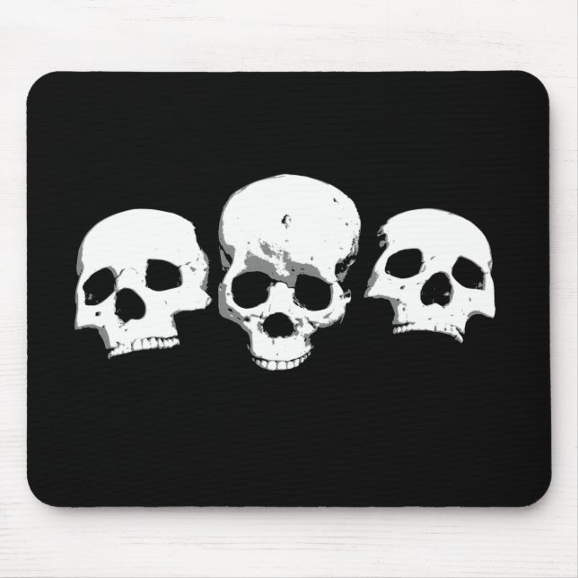 Spooky Creepy Skulls Halloween Mousepad (Vorne)